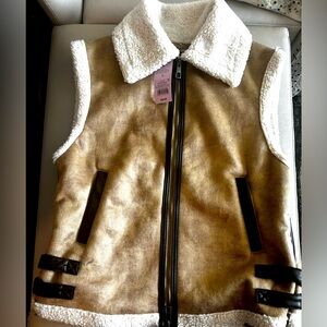 Women’s faux shearling vest